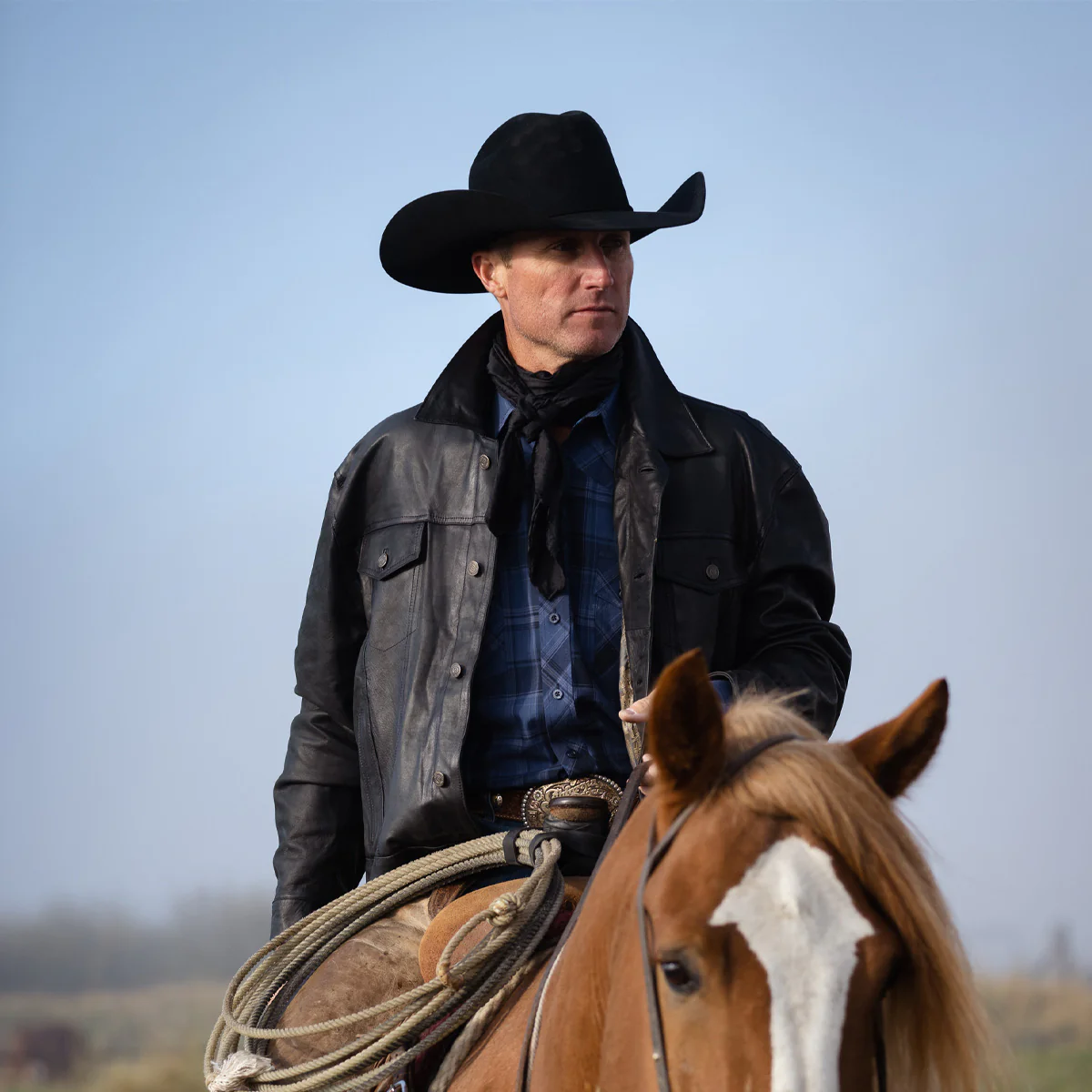 20X Black Gold Open Crown Cowboy Hat - Image 2