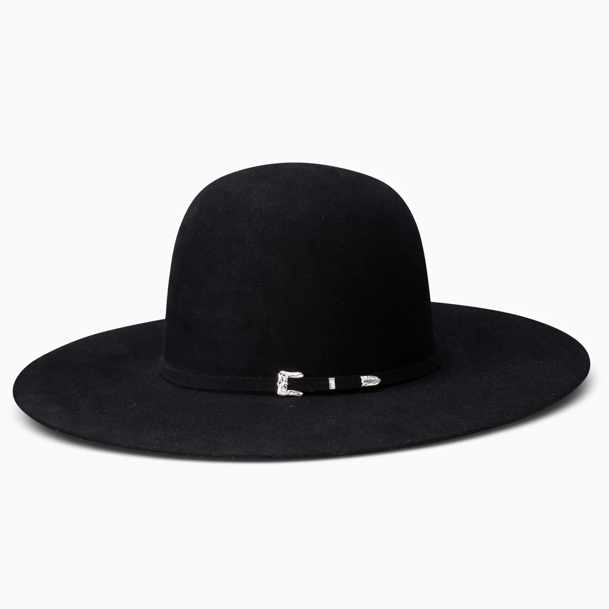 20X Black Gold Open Crown Cowboy Hat - Image 3