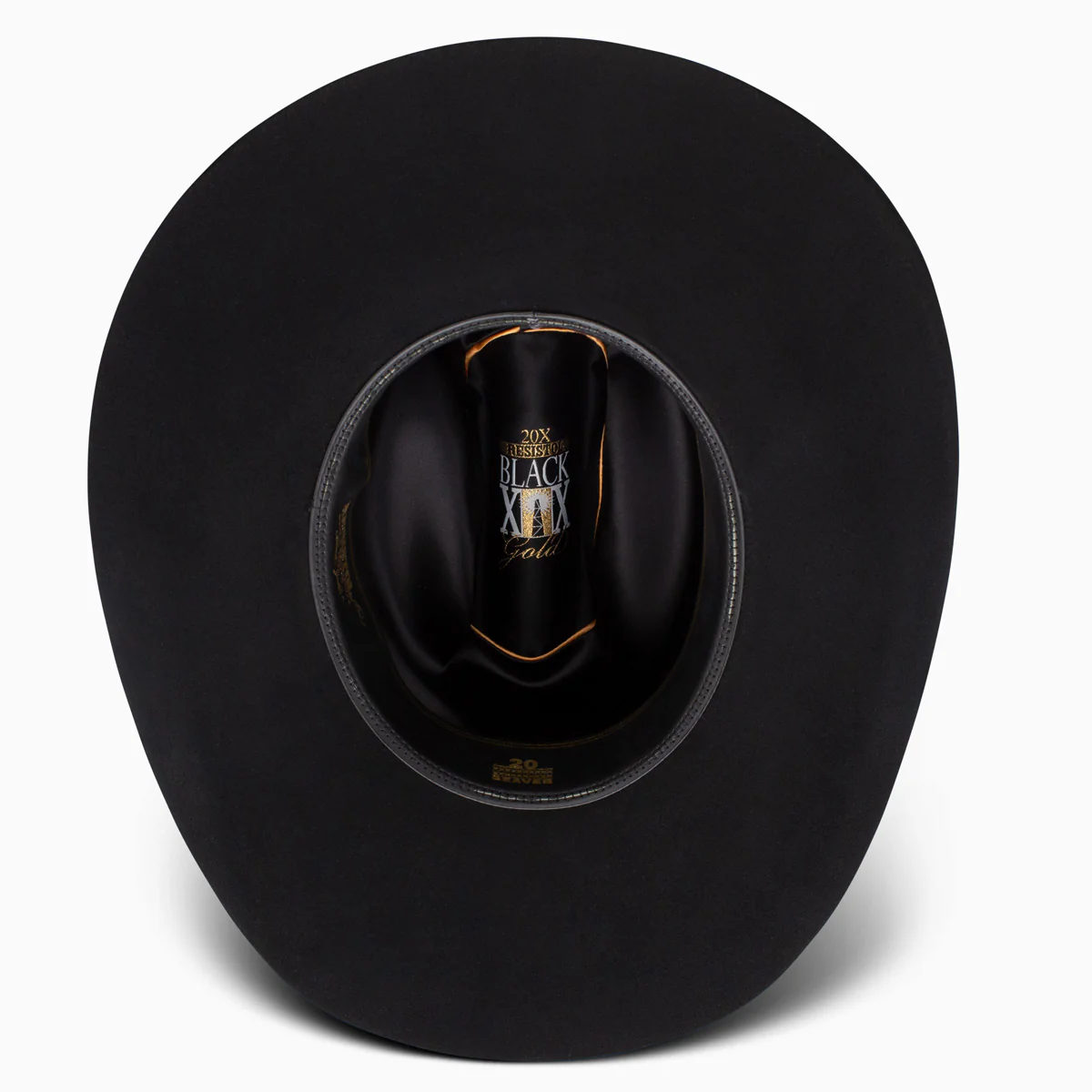 20X Black Gold 72 Profile Cowboy Hat - Image 6