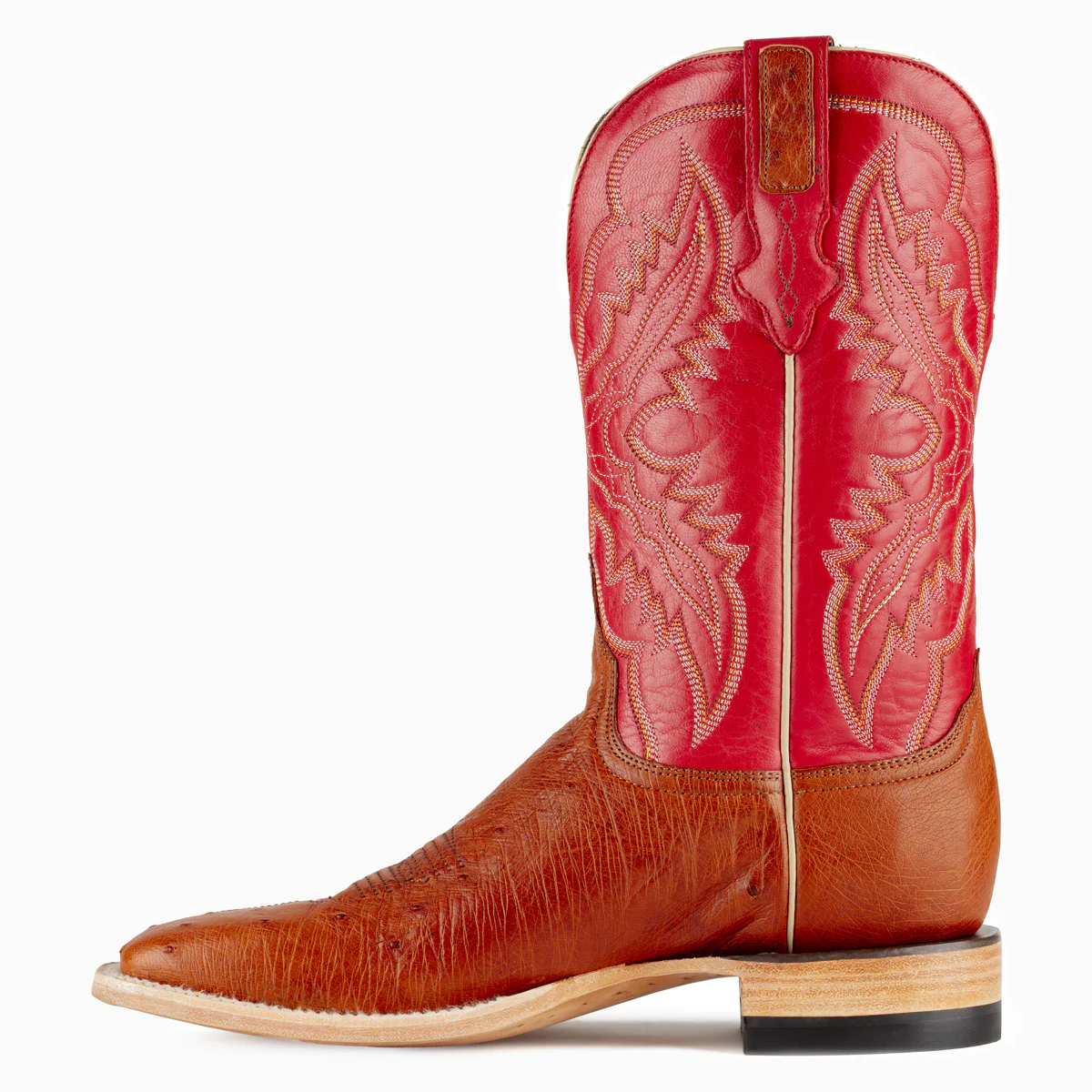 Cognac Smooth Ostrich - Square - Image 3