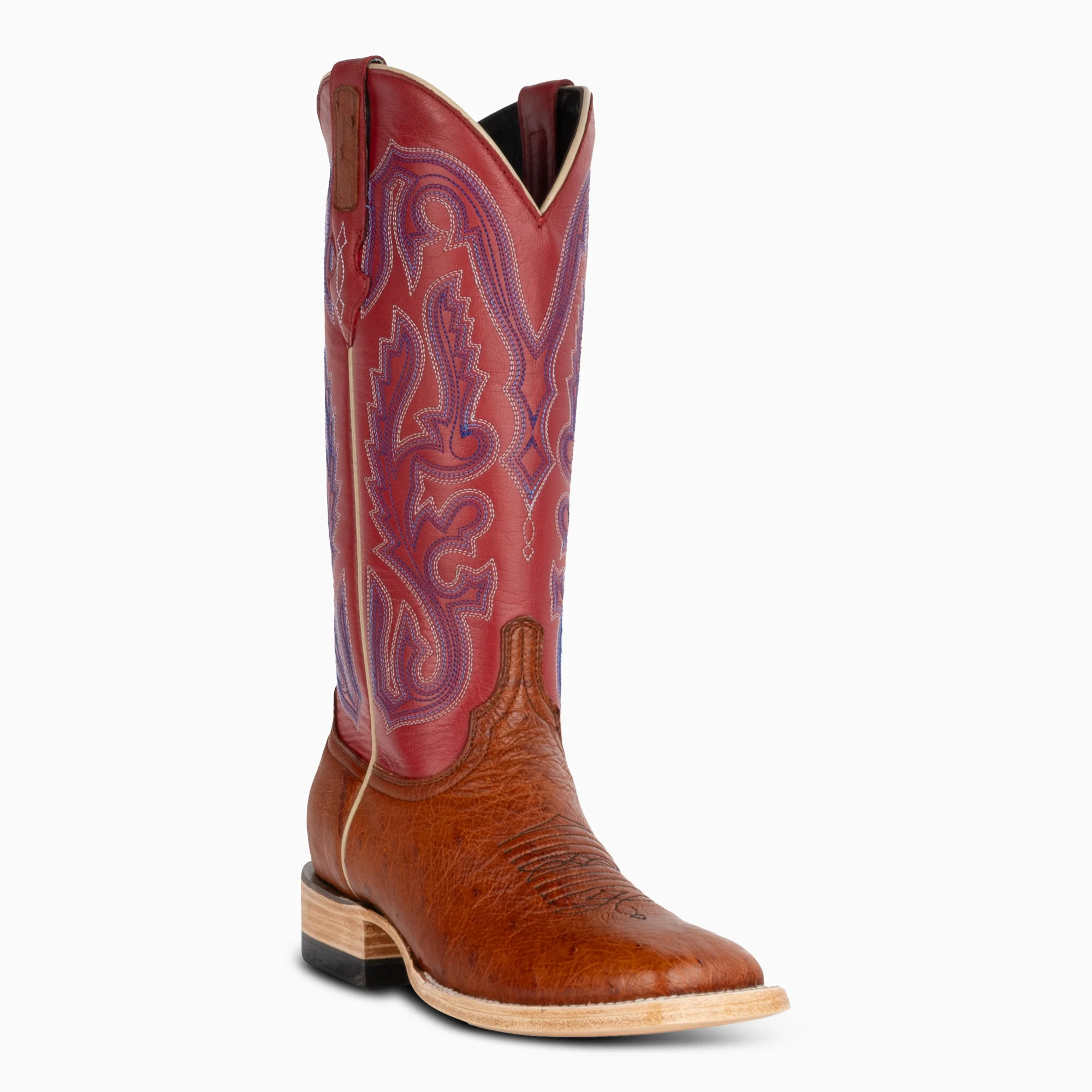 Cognac Smooth Ostrich - Women's Square - Image 2