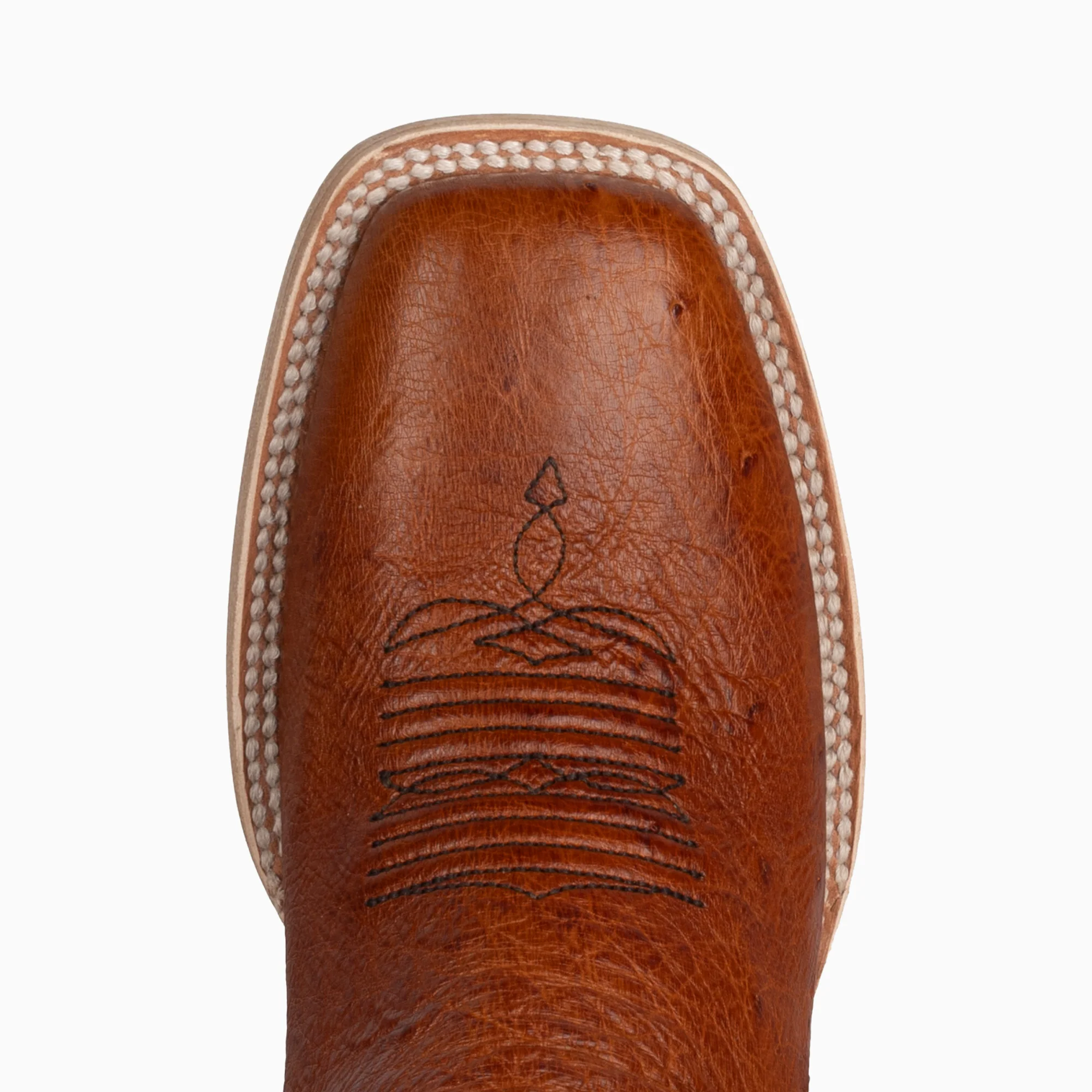 Cognac Smooth Ostrich - Women's Square - Image 6