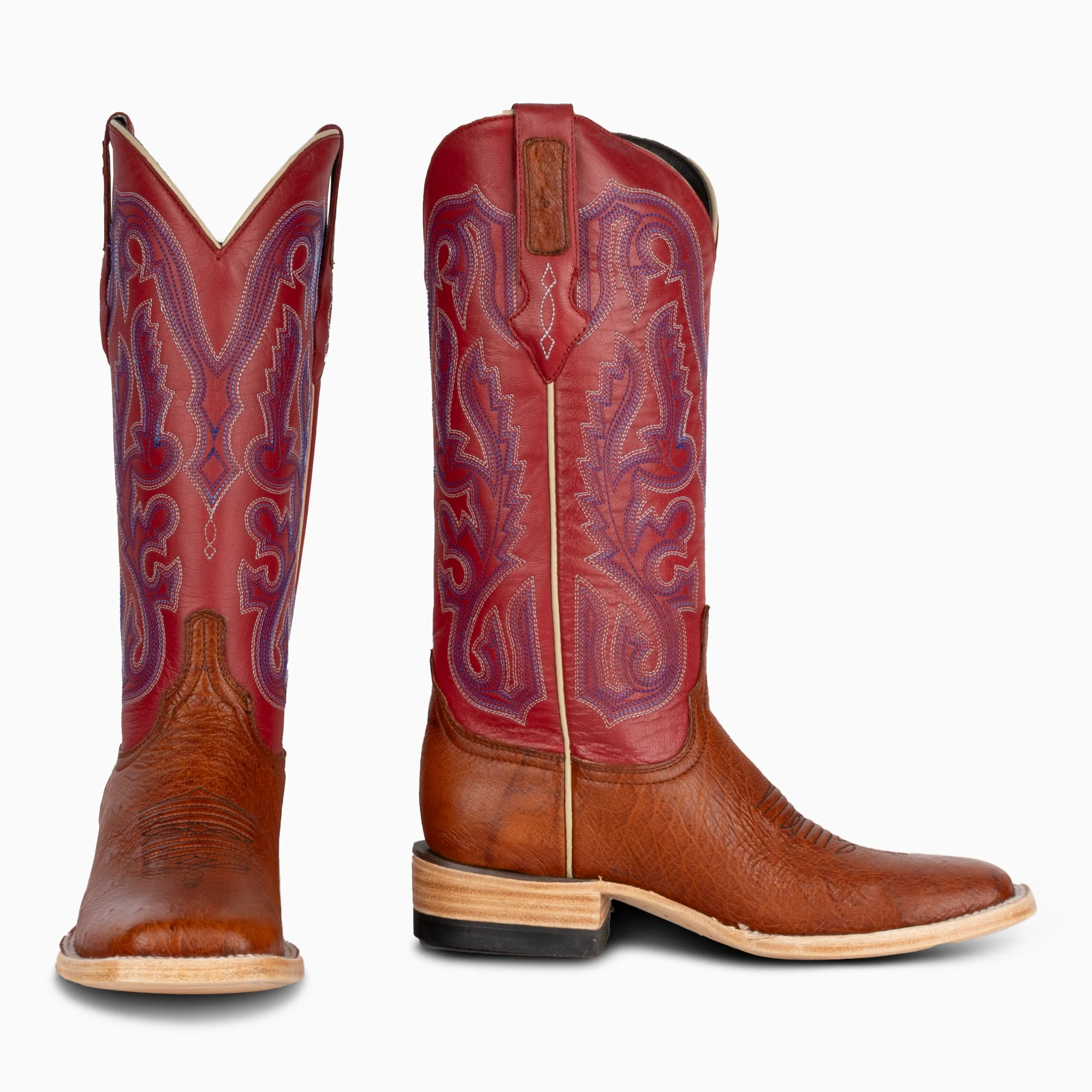 Cognac Smooth Ostrich - Women's Square - Image 8